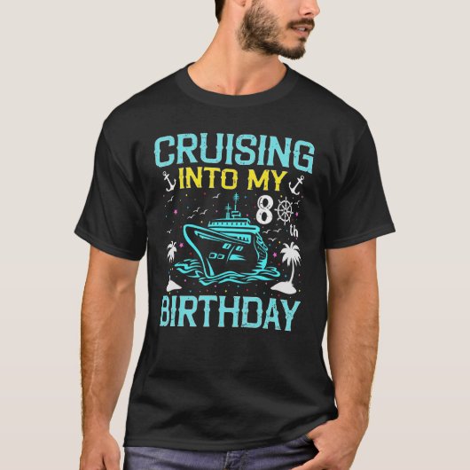 T-shirt Croisière à mon 80e anniversaire Croisière vieille (Devant)