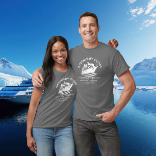 T-shirt Croisière Anniversaire Bleu Océan Personnaliser T-