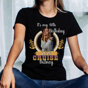 T-shirt Croisière d'anniversaire personnalisée Visage pers