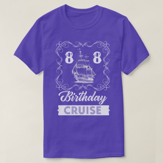T-shirt Croisière d'anniversaire vintage 88e (Design devant)