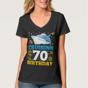 T-shirt Croisière Dans Mon 70 Anniversaire Femme V-Neck