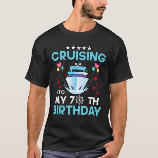 T-shirt Croisière Dans Mon 70 Ans Croisière Anniversaire 7 (Devant)