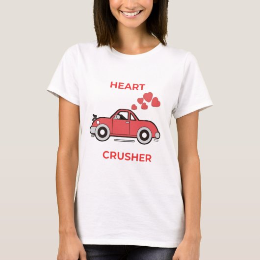 T-shirt Croisière de coeur : Un modèle de voiture Valentin (Devant)