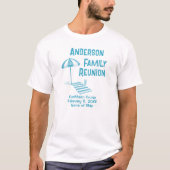 T-shirt Croisière de groupe Plage Umbrell Famille ou Class (Devant)