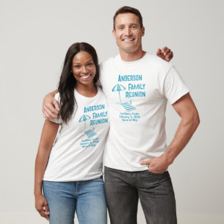 T-shirt Croisière de groupe Plage Umbrell Famille ou Class