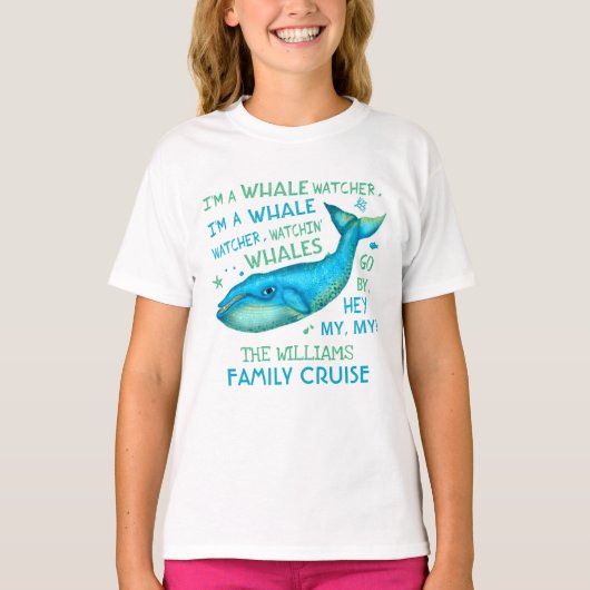 T-shirt Croisière de observation de vacances de famille de (Devant)