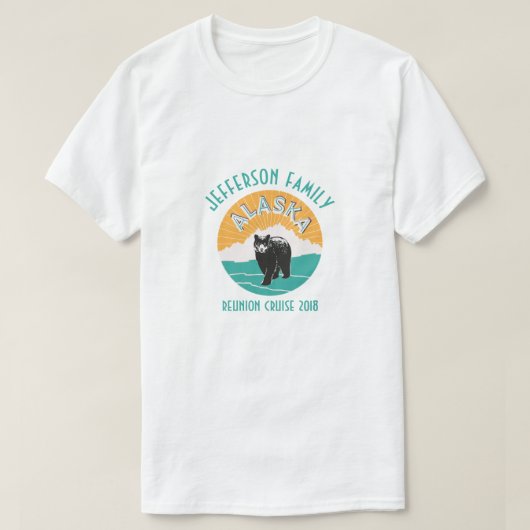 T-shirt Croisière de réunion de famille de l'Alaska (Design devant)