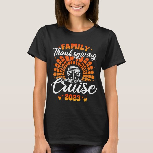 T-shirt Croisière de Thanksgiving en famille 2023 Funny Cr (Devant)