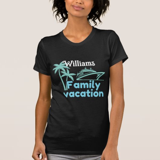 T-shirt Croisière de vacances modifiable (Devant)