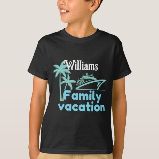T-shirt Croisière de vacances modifiable (Devant)