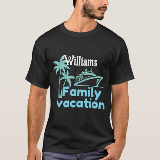 T-shirt Croisière de vacances modifiable (Devant)