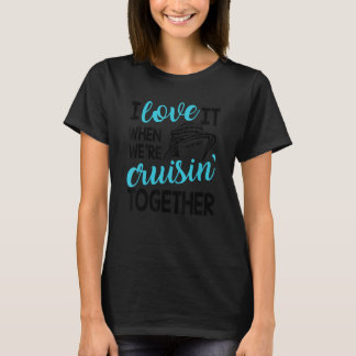T-shirt Croisière de voyage en famille j'adore quand on na