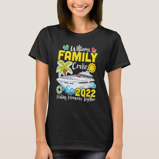 T-shirt Croisière de voyage pour la famille Williams 2022 (Devant)