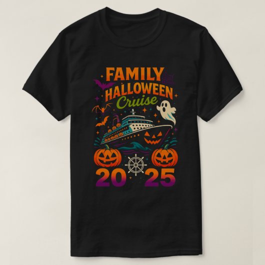 T-shirt Croisière d'Halloween en famille 2025 (Design devant)