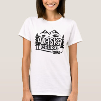 T-shirt Croisière en Alaska, vacances, 2025, voyage en Ala