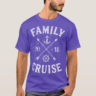 T-shirt Croisière en famille 2018 Vacances d'été Matching 