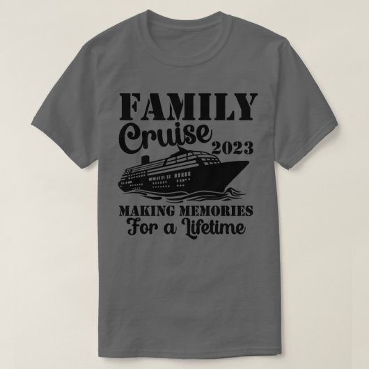 T-shirt Croisière en famille 2023 Vacation Funny Party Tri (Design devant)