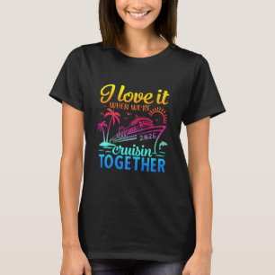 T-shirt Croisière en famille 2026 J'adore quand on fait un
