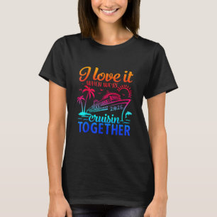 T-shirt Croisière en famille 2026 J'adore quand on fait un