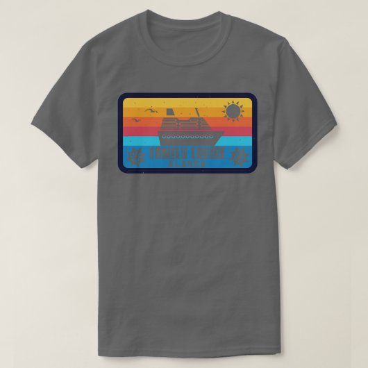 T-shirt Croisière en famille Alaska Style Rétro (Design devant)