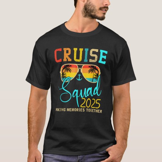 T-shirt Croisière Equipe 2025 Vacances Été Correspondant F (Devant)