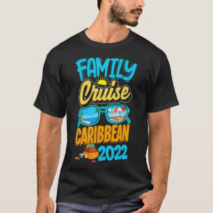 T-shirt Croisière famille Caraïbes 2022 Hommes Garçons Fil