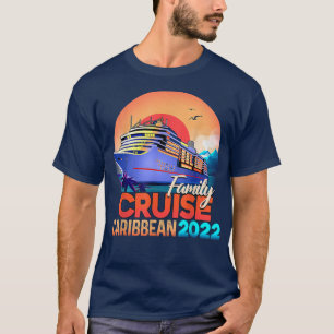 T-shirt Croisière famille Caraïbes 2022 Hommes Garçons Fil