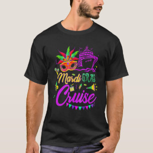 T-shirt Croisière Mardi Gras Croisière Masque Fête Bateau 
