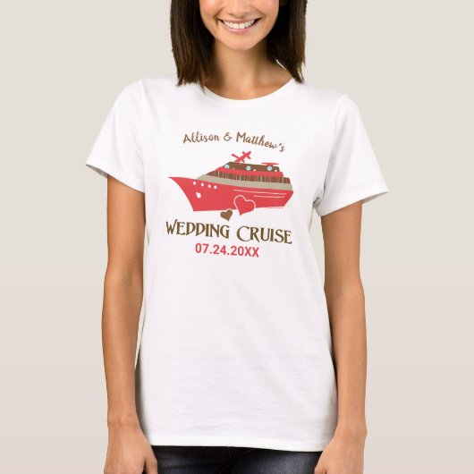 T-shirt Croisière Mariage personnalisée (Devant)