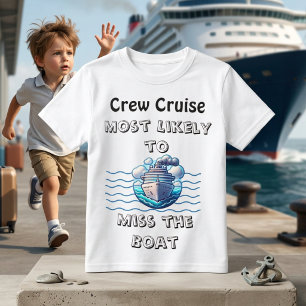 T-shirt Croisière mignonne sarcelle Manquer le bateau Pers