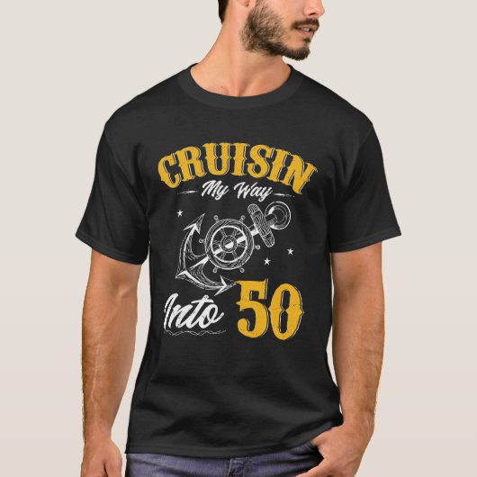 T-shirt Croisière Mon Chemin Dans 50 Funny 50E Croisière A (Devant)