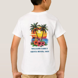 T-shirt Croisière Personnalisée Palm Rose Beach Reunion fa