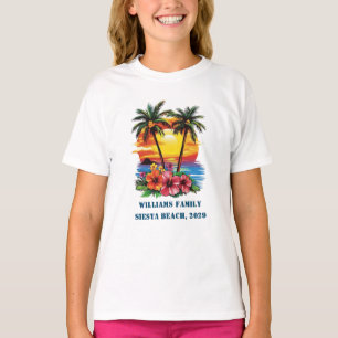T-shirt Croisière Personnalisée Palm Rose Beach Reunion fa