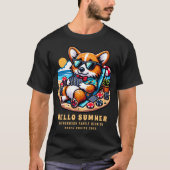 T-shirt Croisière Plage Funny Corgi Réunion d'été en famil (Devant)
