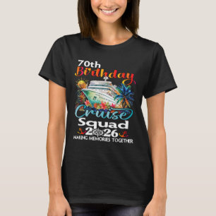 T-shirt Croisière pour les 70 ans Équipe Amis Famille Vaca