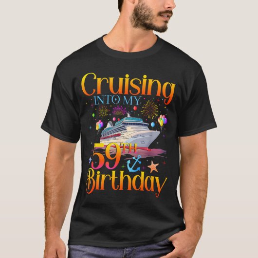 T-shirt Croisière pour mon 59e anniversaire Croisière 59 a (Devant)