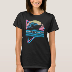 T-shirt Croisière Retro Me Retrouvez Sur Le Poop Deck