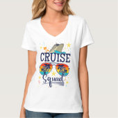 T-shirt Croisière Squad 2023 Croisière Vacances Femmes V-C (Devant)