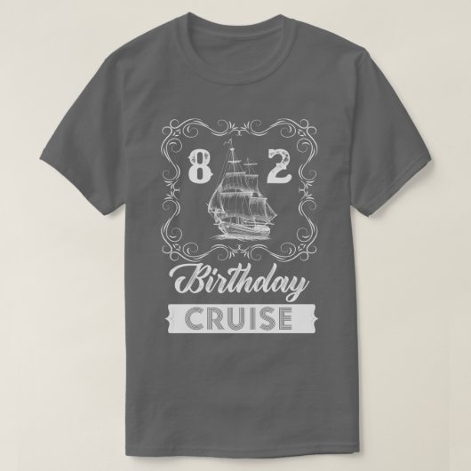 T-shirt Croisière vintage 82e anniversaire (Design devant)