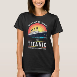 T-shirt Croisière Vintage Titanic Voyage Pour Son En 1912