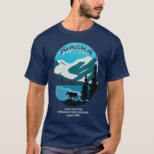 T-shirt Croisière Voyage Famille Alaska (Devant)