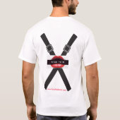 T-shirt Croisillons et grosse cravate (blancs) (Dos)