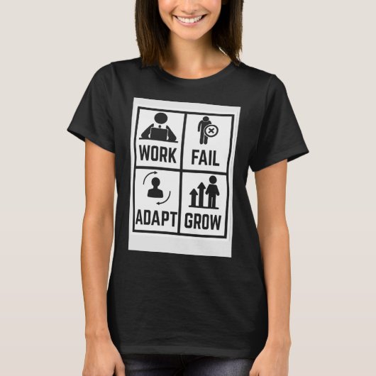 T-shirt Croissance de l'adaptation en panne de travail (Devant)