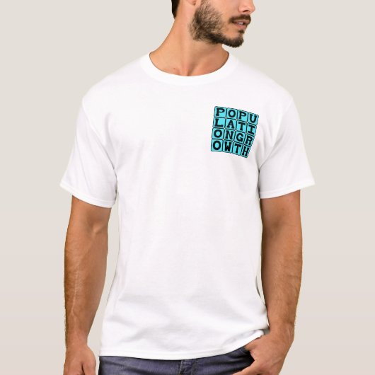 T-shirt Croissance démographique, enceinte (Devant)