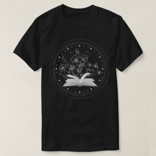 T-shirt croissance des fleurs du livre (Design devant)