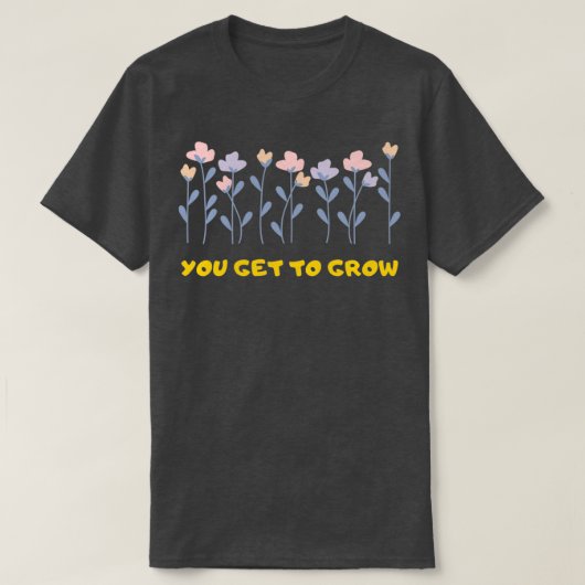 T-shirt Croissance des fleurs positives 6 (Design devant)
