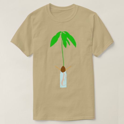 T-shirt Croissance du cure-dents à graines Avocado (Design devant)
