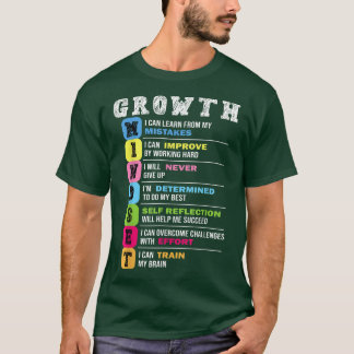 T-shirt Croissance Esprit Classe Motivation Cerveau Entrep