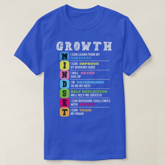 T-shirt Croissance Esprit Classe Motivation Cerveau Entrep (Design devant)