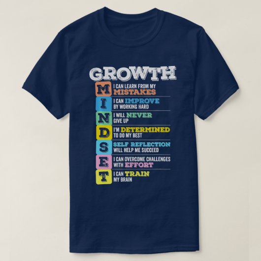 T-shirt Croissance Esprit Classe Motivation Cerveau Entrep (Design devant)